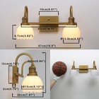 Boho Brass Gold Vintage Wall Sconce With Flower Shade  2-light Indoor Hardwir   