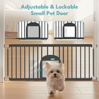 Dog Gate With Small Pet Door  16 -42 7  Adjustable Metal Short Dog Gate To St   