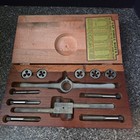 Vintage 1950s Ace Tap   Die Set No  5525 Nc Thread Henry L Hanson Usa Wood Case