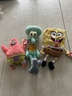 Ty Beanie Babies Spongebob Squarepants Plush Lot 3 Spongebob  Patrick  Squidward
