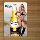 Corona Extra Tin Beer Sign     Classic Bar   Man Cave Decor   Metal Wall Decor