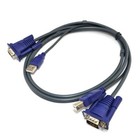 2-port Kvm Switch    2x Set 3-in-1 Usb Kvm Cables For Pc