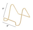 Brass Twisted Wire Easels - 3 Inch Gold Plate Stands For Display   6 Pack