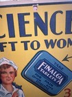 Vintage Finalgia Tablets Cardboard Sign - 10    X 6-1 2    - Bin F1