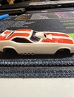 Aurora Afx Ho Scale Slot Car Cuda Funny Car Reddish Orange White