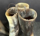 2 Tripods  Buffed Cow Horns Vintage Hang or Stand   Natural Colored