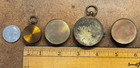 Lot 4 Vintage Pocket Compass Pendant Brass Japan France 1   1 25   1 5 