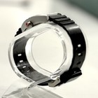 Michele Urban Mini Aluminum Swiss White Dial Black Band Watch 72-196-a Vintage