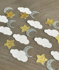 Glitter Stars  Moons  And Clouds Confetti Table Scatter Choose Package Amount