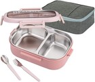 28oz Stainless Steel Leakproof 2-compartment Bento Lunch Box portion Control    