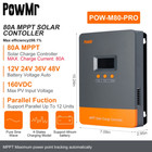 80a Mppt Solar Charge Controller 12v 24v 36v 48v Battery 160vdc Parallel 12 Unit