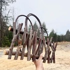 Natural Twig Stick Style Wall Hanger W Hooks Boho Handmade Cottagecore Prairie