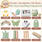 New Baby Gift Basket Curated 22-piece Set With Infant Development Toys