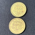 Vintage - Tilt - Family Amusement Center - 2 Token - Coin - Brass