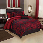 Hig Bedroom Bed-in-a-bag 8pcs Comforter Set - Jacquard Patchwork Queen King Size