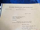 1933 Pacific Seaboard Air Lnes   Letter   Became Chicago   Southern  Then Delta