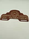 Vintage Fire Department License Plate Topper Member Hinman   s Corners