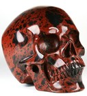 Huge 5 0  Mahogany Obsidian Carved Crystal Skull super Realistic crystal Healing