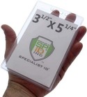 3 1 2 X 5 1 4  Vertical Large Badge Holder - Clear Sleeve For Events And Passes