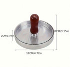 1 Set Stainless Steel Burger Press - Non-stick Patty Maker With 100 Papers - New