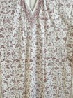 Womens Hand Kashmiri Embroidered Cotton Off White Long Kaftan L-51 