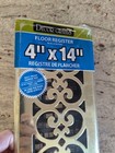 Brass Floor Register 4  X 14  Decor Grates Damper Box Cover New Sph414 Gold Tone