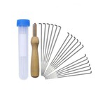 20pcs Felting Needles Set With Handle Wool Felt Tools Diy Mixed Felting Starter