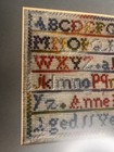 Antique Framed Cross Stitch Needlework Sampler Anne Bolland 1878 Age 11