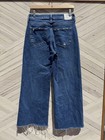 Paige Women s Jeans Size 27 Anessa Wide Leg Raw Hem Medium Blue Wash Denim Pants