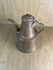 Antique Turkish Coffee Tea Pot Kettle Pitcher Copper Brass Large Hand Crafted