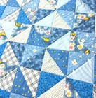 Baby Quilt Handmade Blue Patchwork Crib  40  X 40  New