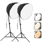 Portable 2 Sets Photo Studio Light Kit 12-sided Softbox Indoor Photography Lamp