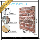 10pcs Red 3d Faux Brick Wall Panels Peel And Stick Xpe Foam Home Wall Decor Set