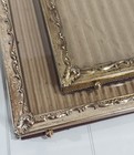 Set Of 2 Vintage Ornate Brass Filigree Picture Frames Ball Feet Hollywood Regenc