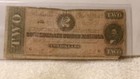 Confederate States Of America 2 Dollar Note Currency 1864 Paper Money