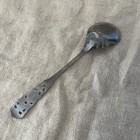 N m  830s Silver Norway Ornate Scroll Sugar Tea Caddy Jam Souvenir Spoon 5 75   