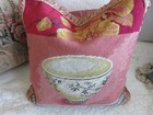 Aubusson Style Petite Point Needlepoint Pillow Cover Victorian Floral Pink Asian