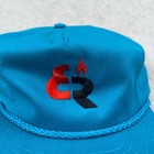 Vintage Elk Run Coal Mine Trucker Hat Cap Teal Rope 90s Massey Energy Made Usa
