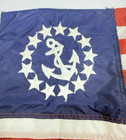 Vintage Taylor Made Nautical Stars   Anchor Flag Yacht Ensign Usa Sewn 12  X 19 