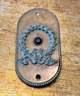 Antique Door Bell Ringer Push Button Victorian Brass Hardware Scroll Garland