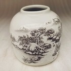Chinese Old Porcelain Collection Vase pastel Snow Landscape Pattern Storage Jar