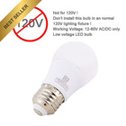 12v-60v Led Light Bulb E26 Base 4000k 12v 24v 36v 48v Low Voltage 3w 25w 2 Pack