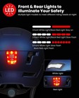Bike Helmet With Usb Rechargeable Led Lights Removable Goggle E3-10l Large-x