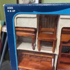 Nos Vtg Petite Dreams Office library Doll House Handcrafted Solid Wood Furniture