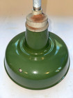 1930s Multi 12  Porcelain Enamel Green Industrial  Barn Light Vintage Pendant B