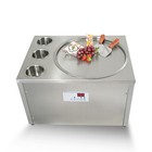 Kolice Countertop 18  Round Ice Pan Fried Ice Cream Machine With 3 Buckets