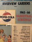 Riverview Gardens St louis  Missouri 1965-66 Basketball Schedule Poster Pepsi Ad