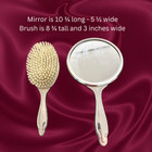 Vintage Silver Brush   Mirror Set     Ornate Antique Vanity Duo