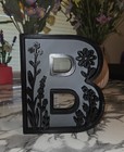 3d Printed Floral Letter Decor  Letter B Shelf Decor  Customize With Any Letter