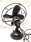Vintage 12  1950 s Westinghouse Oscillating Table Fan Brown   Gold Working 